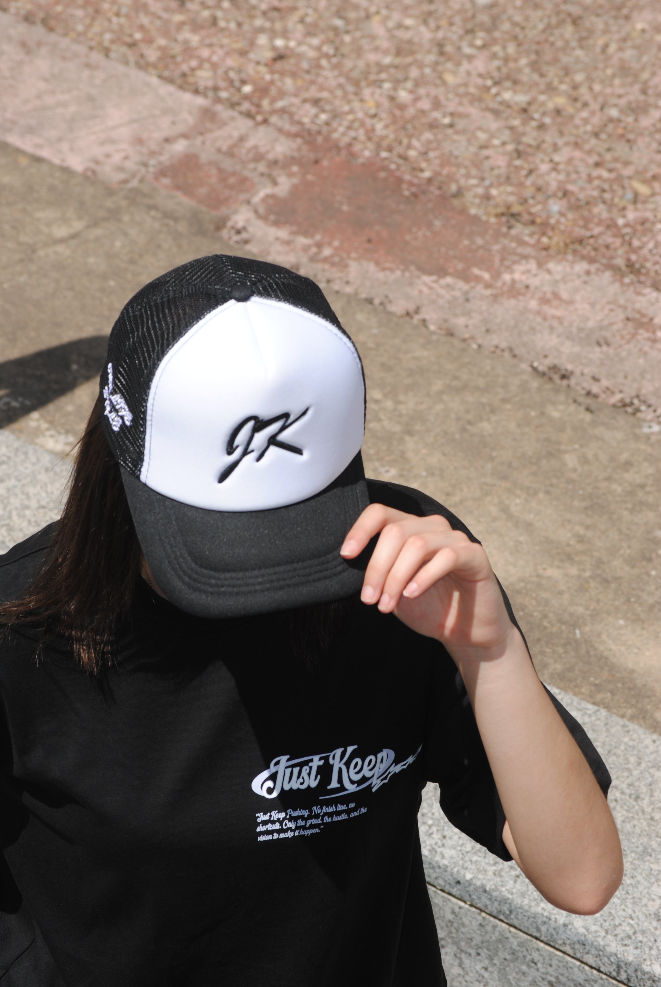 JustKeep Black trucker cap